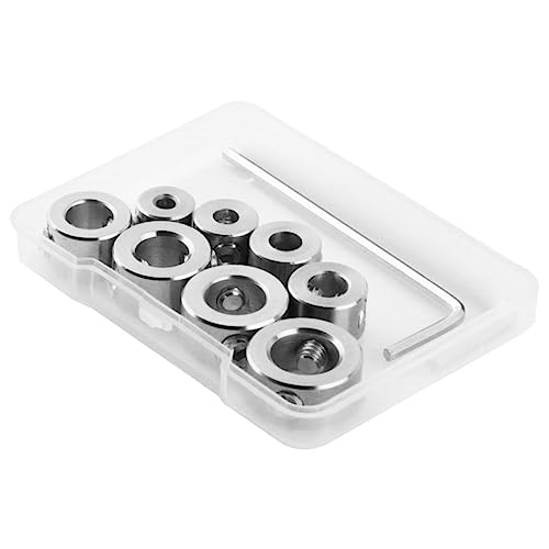 VILLCASE 2 Sätze Bohrerbitpositionierungsring Für Bohrstopp Bohrer Stoppt Metrisch Bohrständer Bohrer-tiefenanschlagkragen Bohrertiefe Stop -kragen Bohrer Edelstahl 304 Silber 8 Stück * 2 von VILLCASE