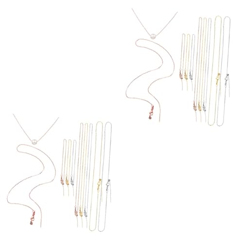 VILLCASE 2 Sätze Echtgold Plattierte Armbänder Echte Goldbeschichtung Armband Silberkette Zur Schmuckherstellung Diy Anhänger Liefert Diy-ketten Schmuckzubehör Kupferkette 9 Stücke * 2 von VILLCASE