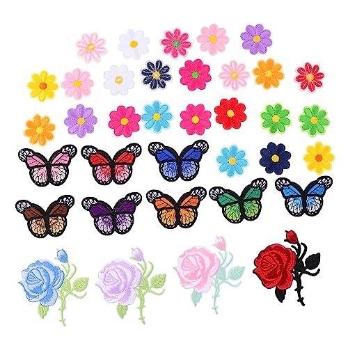 VILLCASE 2 Sätze Schmetterlingsrosenfleck Für Flecken Kleidung Patch Stickaufkleber Hotmelt-aufkleber Stoff 36 Stück * 2 VILLCASE 2 Sätze Schmetterlingsrosenfleck Für Flecken Kleidung Patch Stickaufkleber Hotmelt-aufkleber Stoff 36 Stück * 2 von VILLCASE