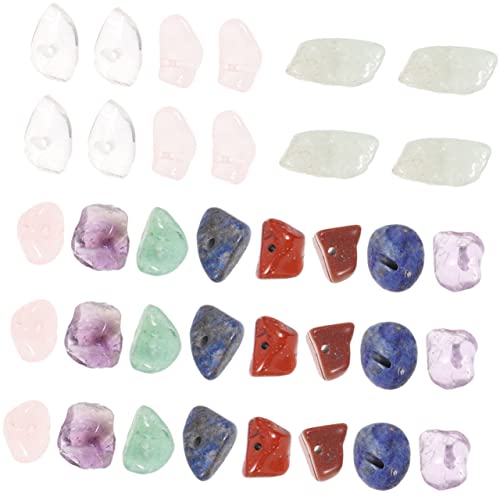 VILLCASE 2 Sätze Unregelmäßige Natursteinperlen für Diy Schmuckherstellung Box mit Spacer Beads Armbänder und Bastelprojekte von VILLCASE
