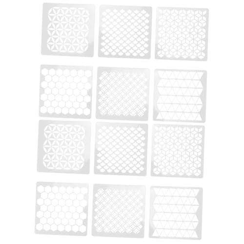 VILLCASE 2 Sätze Wandmalerei-vorlage Schablone Für Malvorlagentafel Wandmalerei Vorlage Weiß 6 Stücke * 2 von VILLCASE