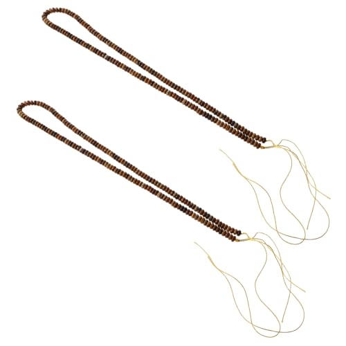 VILLCASE 2 Saiten Strings Natürliche Bildstein Rondelle Perlen Farbliche Abstandshalter Perlen für Bastel Schmuck-diy für Armband Halsketten Gestaltung von VILLCASE