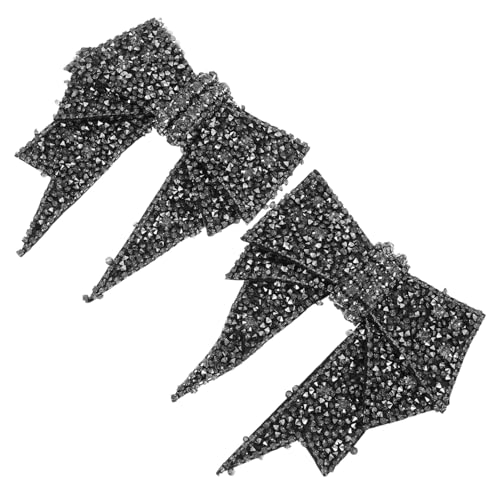 VILLCASE 2 Stück Abnehmbare Strass Schleifen Schuhclips Glitzernde DIY Schuhdekorationen für Damen Vielseitig Geeignet für High Heels Ballerinas Party und Alltag von VILLCASE