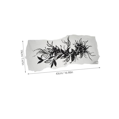 VILLCASE 2 Stück Blumen Spitze Applikationen Handbestickte Blumenspitzen Spitzenpatches Leichte Flexible Stickerei für Brautkleider Abendkleider und Individuelle Nähprojekte von VILLCASE