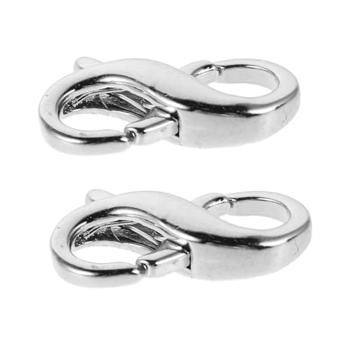 VILLCASE 2 Stück Doppelöffnungs Federklammern für Armbänder und Geeignet für Diy Handwerksprojekte Schmuckverbindungen Platinbeschichtung von VILLCASE