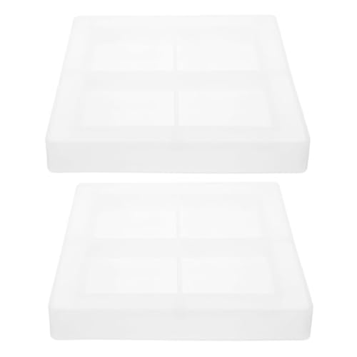 VILLCASE 2 Stück Epoxidharz Gießform für Kreative Diy Projekte Quadratische Silikonform zur Dekoration von Tisch und Zuhause von VILLCASE