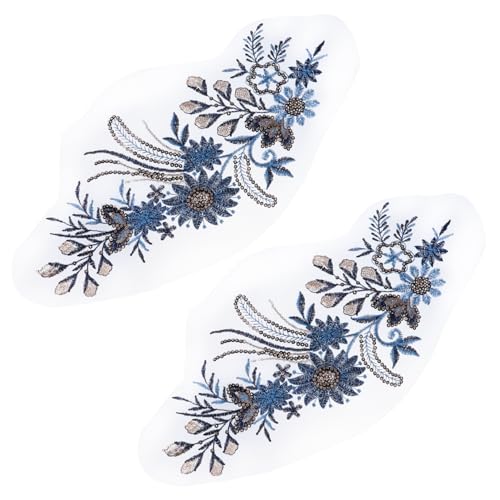 VILLCASE 2 Stück Gestickter Stoffaufnäher pailletten sequin shoe charms decor bügel Dekorative Aufnäher für Kleidung runder Aufnäher Bekleidungsdekorationen Jeans-Applikation Polyester Blue VILLCASE 2 Stück Gestickter Stoffaufnäher pailletten sequin shoe charms decor bügel Dekorative Aufnäher für Kleidung runder Aufnäher Bekleidungsdekorationen Jeans-Applikation Polyester Blue von VILLCASE