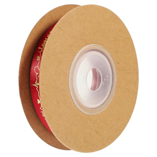 VILLCASE 2 Stück Glänzendes Polyester DIY Geschenkband mit Buchstaben Dekoratives Geschenkverpackungsband in Weinrot Langlebiges Bastelband für Handgemachte Geschenke und Partydekoration von VILLCASE