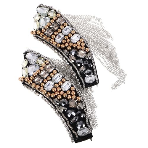 VILLCASE 2 Stück Goldene Schulterepauletten mit Quasten und Strass Robuste Metall schulterpolster für Kostüme Bühnenoutfits Uniformen Auffälliges Design für Partys und Festliche Anlässe VILLCASE 2 Stück Goldene Schulterepauletten mit Quasten und Strass Robuste Metall schulterpolster für Kostüme Bühnenoutfits Uniformen Auffälliges Design für Partys und Festliche Anlässe von VILLCASE