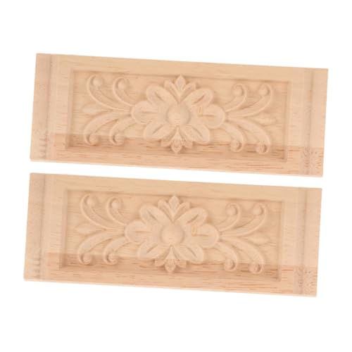 VILLCASE 2 Stück Holzapplikationen für Möbel Dekorative Geschnitzte Ecken für Schränke Einfache Montage Europäischer Stil Vielseitige Anwendung für Home Decor und Diy Möbelgestaltung von VILLCASE