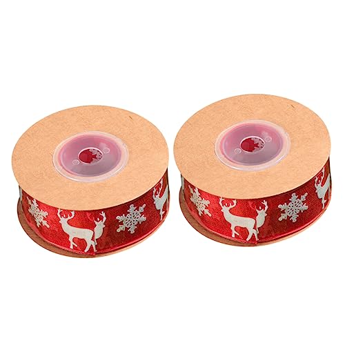 VILLCASE 2 Stück Schneeflocken Hirschband Baum Weihnachtsband Samt Weißes Band Weihnachtslichter Spitze Schillerndes Band Seidenband Fleckendekoration Weihnachtskuchen Kariertes VILLCASE 2 Stück Schneeflocken Hirschband Baum Weihnachtsband Samt Weißes Band Weihnachtslichter Spitze Schillerndes Band Seidenband Fleckendekoration Weihnachtskuchen Kariertes von VILLCASE