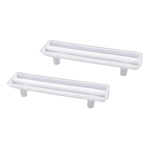 VILLCASE 2 Stück Silikonform für Diy Tray Griffe Teiliges Gießform für Dekorative Plattenzubehör zum Herstellen von Obst und Teetablettgriffen Vielseitig und Kreativ Einsetzbar von VILLCASE
