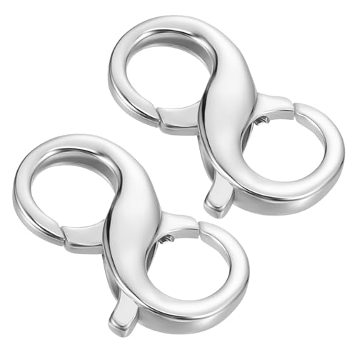 VILLCASE 2 Stück Sterling Silber Doppel Hummer Karabinerverschluss Schmuckverschluss für Armband Halskette Langlebig Elegant DIY Schmuck Reparieren und Verlängern Geeignet VILLCASE 2 Stück Sterling Silber Doppel Hummer Karabinerverschluss Schmuckverschluss für Armband Halskette Langlebig Elegant DIY Schmuck Reparieren und Verlängern Geeignet von VILLCASE