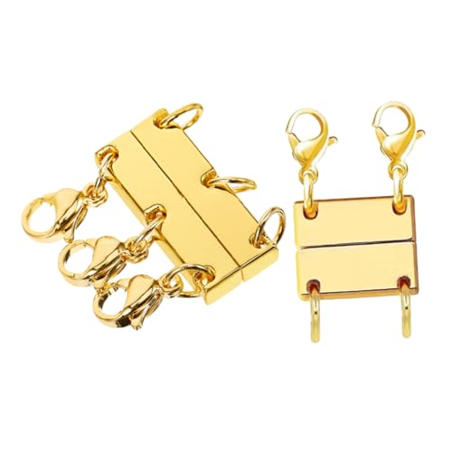 VILLCASE 2 Stück Trennverschluss für Schichten von Schmuck Goldene Schmuckanschlüsse für Damen Verwicklungs Funktion für Layering von VILLCASE