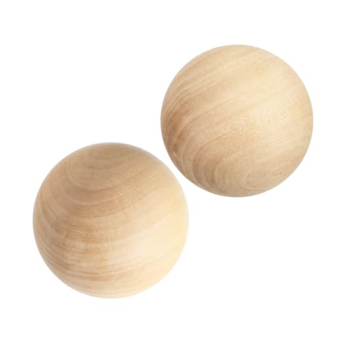 VILLCASE 2 Stück Unlackierte Holzkugeln aus Massivem Naturholz Glatte Robuste Rundholzkugeln für Bastelprojekte DIY Bemalung Gravur und Kreative Holzarbeiten VILLCASE 2 Stück Unlackierte Holzkugeln aus Massivem Naturholz Glatte Robuste Rundholzkugeln für Bastelprojekte DIY Bemalung Gravur und Kreative Holzarbeiten von VILLCASE