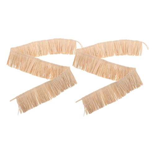 VILLCASE 2 Stücke Handgefertigte Natürliche Raffia Dekoration für Diy Projekte für Sommer Accessoires Taschen und Schuhe für Luau Partys VILLCASE 2 Stücke Handgefertigte Natürliche Raffia Dekoration für Diy Projekte für Sommer Accessoires Taschen und Schuhe für Luau Partys von VILLCASE