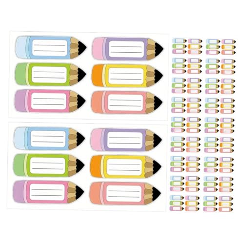 VILLCASE 20 Blatt Bunte Namensaufkleber in Bleistiftform Selbstklebende Beschreibbare Etiketten für Schulmaterialien Schreibtische und Heimanwendung Lichtbeständig Kreative Farbauswahl VILLCASE 20 Blatt Bunte Namensaufkleber in Bleistiftform Selbstklebende Beschreibbare Etiketten für Schulmaterialien Schreibtische und Heimanwendung Lichtbeständig Kreative Farbauswahl von VILLCASE