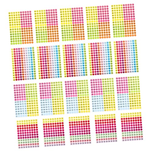 VILLCASE 20 Blatt Preisetiketten Bunte Preisschilder für Garagenverkauf Leicht Anzubringen und Abzulösen für Supermärkte und Märkte Wetterbeständig und Vielseitig Einsetzbar von VILLCASE
