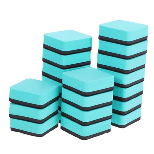 VILLCASE 20 Stück Magnetische Whiteboard Radiergummis Radiergummis Reiniger Lehrer Klassenzimmer Tafelreiniger Tafelwischer Trocken Abwischbarer von VILLCASE