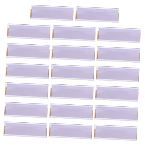 VILLCASE 20 Stück Materialsidentifikationskarte Einfügen Etikettenhalter Für Körbe Aus Kunststoff Etikettenhalter Für Bibliotheken Multi- -etikett Clip Korbetikett Transparent Pvc von VILLCASE