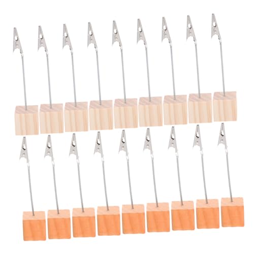 VILLCASE 20 Stück Memo Clips mit Holzsockel Quadratische Kompakte Notizhalter aus Naturholz mit Metallklammer für Fotos Karten Tischnummern Büro und Partydekoration VILLCASE 20 Stück Memo Clips mit Holzsockel Quadratische Kompakte Notizhalter aus Naturholz mit Metallklammer für Fotos Karten Tischnummern Büro und Partydekoration von VILLCASE