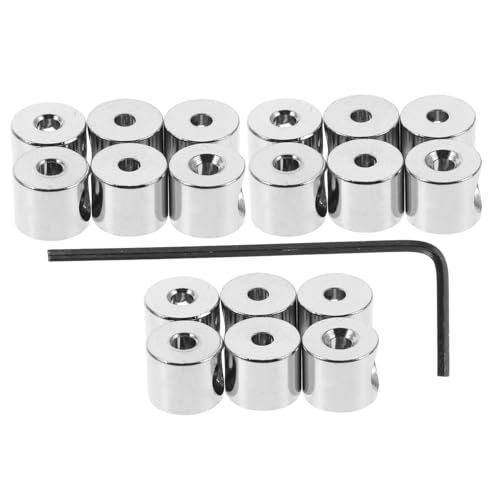 VILLCASE 20 Stück Metall Sicherheitsverschluss für Anstecker mit Schraubenschlüssel Gewindete Pin-rückseiten für Broschen Sicherer Verschluss für Schmuck DIY Basteln von VILLCASE