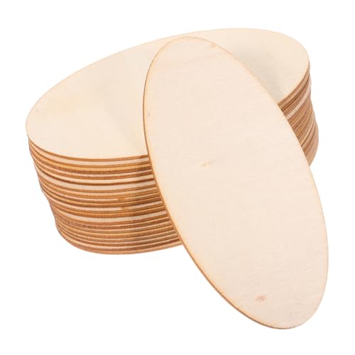 VILLCASE 20 Stück Ovale Holzscheiben für Bastelprojekte Naturbelassene Holzstücke zum Bemalen Kreative DIY Holz-ausschnitte für Kunst und Pädagogische Anwendungen von VILLCASE