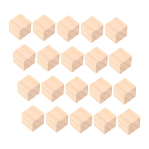 VILLCASE 20 Stück Teiliges Naturbelassene Holzklötze Quadratisch Stapelbare Bastelwürfel für DIY Kunstprojekte Lernspielzeug Montessori Holzbausteine VILLCASE 20 Stück Teiliges Naturbelassene Holzklötze Quadratisch Stapelbare Bastelwürfel für DIY Kunstprojekte Lernspielzeug Montessori Holzbausteine von VILLCASE