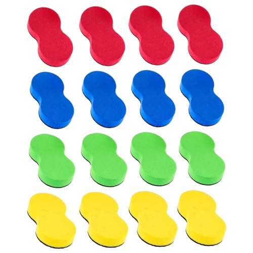 VILLCASE 20 Stück Teiliges Whiteboard Radierer Klein Waschbar Weiches EVA Filz Material Langlebig und Bequem Vielseitig Einsetzbar für Schule Büro Zuhause Praktisches Whiteboard Zubehör von VILLCASE