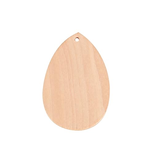 VILLCASE Ornament 20 Stück Tropfen-Ohrringe Ohrringe Tropfen-Ohrringe Holz-Tropfen-Rohlinge Unfertige Holz-Ohrringe Unvollendete Holz-Tropfen-Holz-Anhänger Holz-Diy-Anhänger Unvollendete von VILLCASE