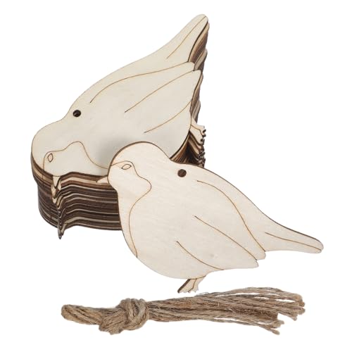 VILLCASE 20 Stück Unlackierte Holzvögel Ornamente Leere Ausschnitte für Diy Bastelprojekte Hängende Holzscheiben für Dekoration und Scrapbooking VILLCASE 20 Stück Unlackierte Holzvögel Ornamente Leere Ausschnitte für Diy Bastelprojekte Hängende Holzscheiben für Dekoration und Scrapbooking von VILLCASE
