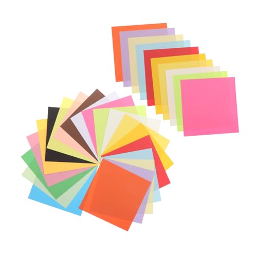 VILLCASE 200 Stück Doppelseitiges Faltpapier Lebhaften Farben Bastelmaterial für Anfänger für Kreative Diy Projekte und Schulkunsthandwerk von VILLCASE