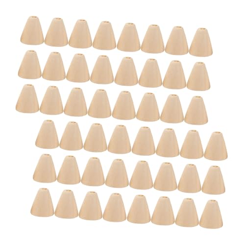 VILLCASE 200 Stück Natürliche Konische Holzperlen mit Großem Loch Unbehandelte Spacer Beads für DIY Schmuckherstellung Rustikale Holzperlen für Armbänder Halsketten Makramee und VILLCASE 200 Stück Natürliche Konische Holzperlen mit Großem Loch Unbehandelte Spacer Beads für DIY Schmuckherstellung Rustikale Holzperlen für Armbänder Halsketten Makramee und von VILLCASE