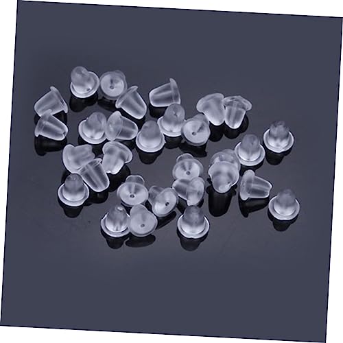 VILLCASE 200 Stück Ohrstecker Flach Kunststoff Ohrmuttern Ohrstecker Verschlüsse DIY Schmuckzubehör Allergiefrei Leicht Kompakt Hautfreundlich Für Ohrringe Selber Machen von VILLCASE