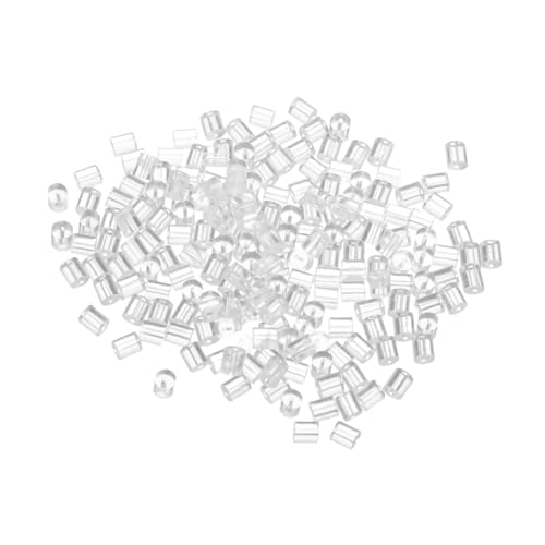 VILLCASE 200 Stück Transparente Ohrstecker Rückteile Silikon Ohrstopper für Ohrringe Diy Schmuckzubehör Einsetzbare Ohrstecker Verschlüsse für Kreative Projekte von VILLCASE