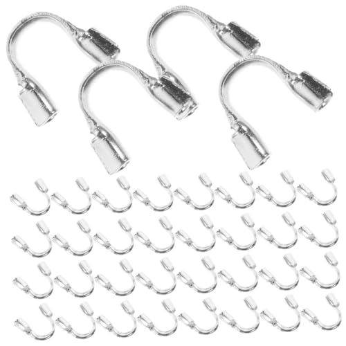 VILLCASE 200 Stück U Förmige Drahtschützer und Endkappen Platinfarbene Zubehörteile für Diy Armbänder und Ohrringe für Schmuckherstellung und Kreative Projekte von VILLCASE