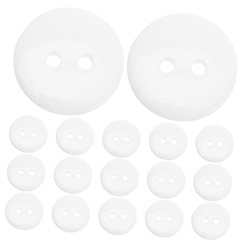 VILLCASE 200 Stück Weiße Runde Harzknöpfe Zwei zum Annähen Leicht Robust Stilvolle Mantel Pulloverknöpfe für DIY Kleidung Dekoration und Nähprojekte VILLCASE 200 Stück Weiße Runde Harzknöpfe Zwei zum Annähen Leicht Robust Stilvolle Mantel Pulloverknöpfe für DIY Kleidung Dekoration und Nähprojekte von VILLCASE