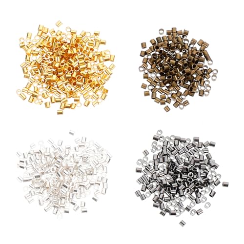 VILLCASE 2000 Schmuck-quetschperlen: 2 Mm Große Röhren-abstandsperlen Zum Selbermachen – Bastelzubehör Für Elegante Halsketten, Armbänder, Ohrringe VILLCASE 2000 Schmuck-quetschperlen: 2 Mm Große Röhren-abstandsperlen Zum Selbermachen – Bastelzubehör Für Elegante Halsketten, Armbänder, Ohrringe von VILLCASE