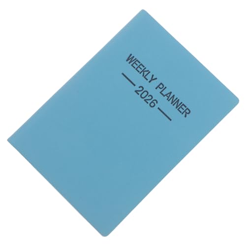 VILLCASE 2026 Agenda-Buch Planer Agenda Organizer Kalenderbuch monatlicher Taschenplaner Wochen- und Monatsplaner kleine Notizblöcke Wöchentlicher Taschenkalender Pu Blue von VILLCASE