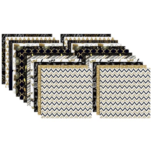 VILLCASE 24 Blatt 30 Cm Schwarzes Gold-Scrapbooking-Papier 2024 Neujahr Origami DIY Ästhetisches Bastelpapier Aufkleber Für Kunstjournaling Verpackungskarten Fotoalbum Zubehör VILLCASE 24 Blatt 30 Cm Schwarzes Gold-Scrapbooking-Papier 2024 Neujahr Origami DIY Ästhetisches Bastelpapier Aufkleber Für Kunstjournaling Verpackungskarten Fotoalbum Zubehör von VILLCASE