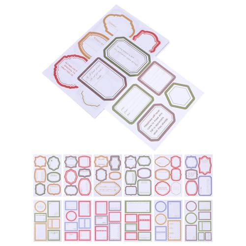 VILLCASE 24 Stück Selbstklebende Notizblätter mit Retro für Tagebuchdekoration Kreative Haftnotizen für Notizbücher und Planer für Scrapbooking und Diy Projekte von VILLCASE