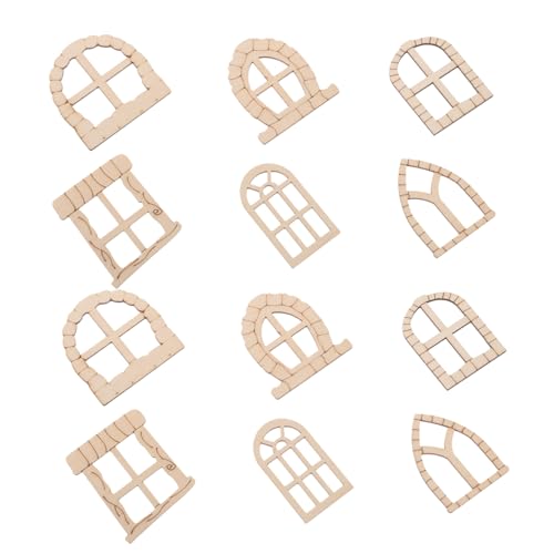 VILLCASE 25 Stück Teiliges DIY Set für Miniaturtüren und Fenster Unbehandeltem Holz für Feengärten und Kreative Dekorationsprojekte im Garten und Zuhause VILLCASE 25 Stück Teiliges DIY Set für Miniaturtüren und Fenster Unbehandeltem Holz für Feengärten und Kreative Dekorationsprojekte im Garten und Zuhause von VILLCASE