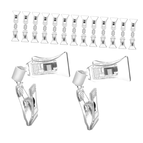 VILLCASE 25 Stück Transparente Kunststoff Preisschilder Halter für Einzelhandel Clips für Preisauszeichnungen und Werbung Geschäften von VILLCASE