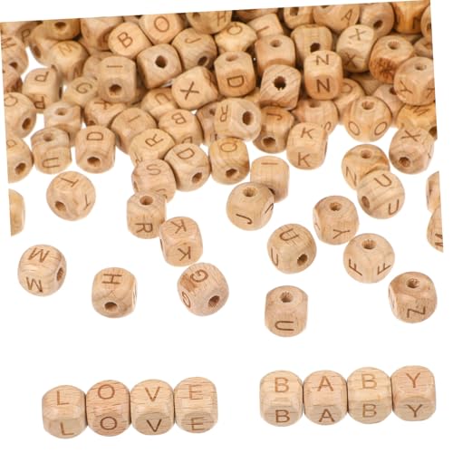 VILLCASE 260 Stück Teiliges Kleine Buchstabenperlen Buchenholz Quadratische Alphabet Perlen für Schmuckherstellung DIY Bastelprojekte Armbänder Handgefertigte Vielseitig für Dekoration und VILLCASE 260 Stück Teiliges Kleine Buchstabenperlen Buchenholz Quadratische Alphabet Perlen für Schmuckherstellung DIY Bastelprojekte Armbänder Handgefertigte Vielseitig für Dekoration und von VILLCASE
