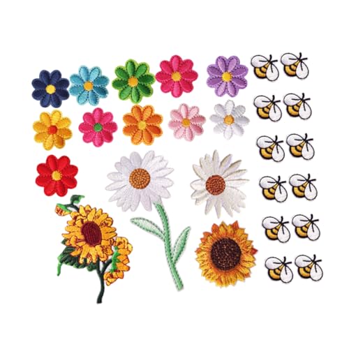 VILLCASE 27 Stück Teiliges Bienen und Blumen Stickerei Patches zum Aufbügeln oder Aufnähen für Diy Kleidung Taschen Hüte und Jeans für Reparaturen und Stilvolle VILLCASE 27 Stück Teiliges Bienen und Blumen Stickerei Patches zum Aufbügeln oder Aufnähen für Diy Kleidung Taschen Hüte und Jeans für Reparaturen und Stilvolle von VILLCASE