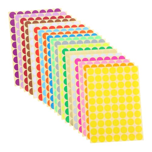 VILLCASE 2800 Stück Teiliges Bunte Rundetiketten Farbcodierte Klebepunkte Selbstklebende Markierungsaufkleber für Büro Schule DIY Vielseitig Papier Kunststoff Stoff Verwendbar VILLCASE 2800 Stück Teiliges Bunte Rundetiketten Farbcodierte Klebepunkte Selbstklebende Markierungsaufkleber für Büro Schule DIY Vielseitig Papier Kunststoff Stoff Verwendbar von VILLCASE