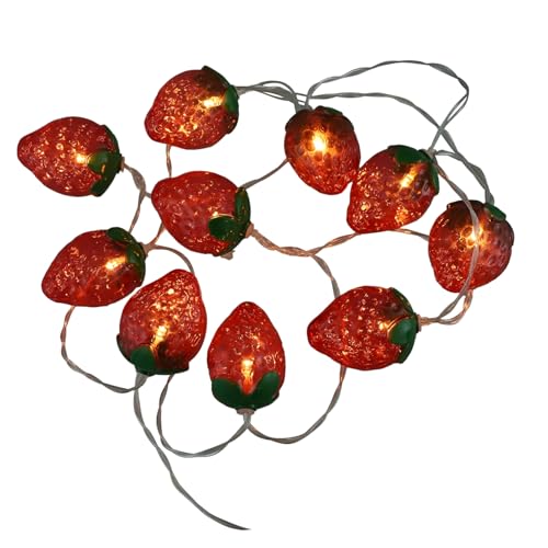 VILLCASE 2M LED Erdbeer Lichter im Fruchtigen Design und Tragbar für Hochzeiten Partys Garten Dekorationen VILLCASE 2M LED Erdbeer Lichter im Fruchtigen Design und Tragbar für Hochzeiten Partys Garten Dekorationen von VILLCASE