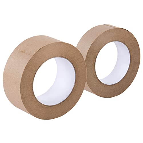 VILLCASE 2rolle Papier-flatback-klebeband Haushalts-versiegelungsband Wasserdichtes Verpackungsband Kartonband Versiegelungszubehör Beschreibbares Papier Dichtungswerkzeug Einfach Zu Verwen von VILLCASE