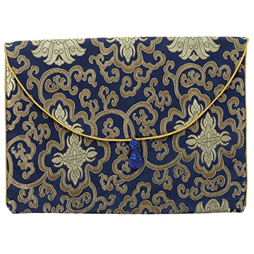 VILLCASE 2st Aufbewahrungstasche Für Schriften Taschen Mit Schriften Koranhülle Buddhistischer Sutra-beutel Verpackungsbeutel Schmuck-organizer-tasche Bibel Buch Tasche Halter Blue Stoff von VILLCASE