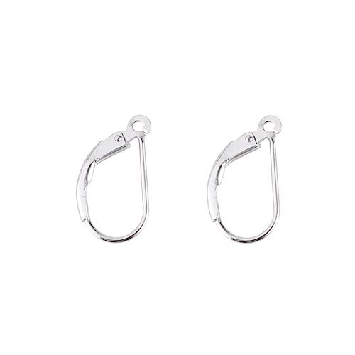 VILLCASE 3 Paare D Förmige Französische Ohrhaken Silber Ohrclips Metall Ohrring Verschlüsse DIY Schmuckherstellung Damen Ohrschmuck Zubehör Hypoallergen Geometrisches Design Vielseitig von VILLCASE